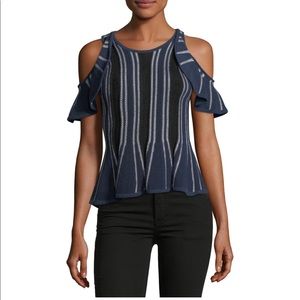 Jonathan Simkhai Cold Shoulder Knit Top Small